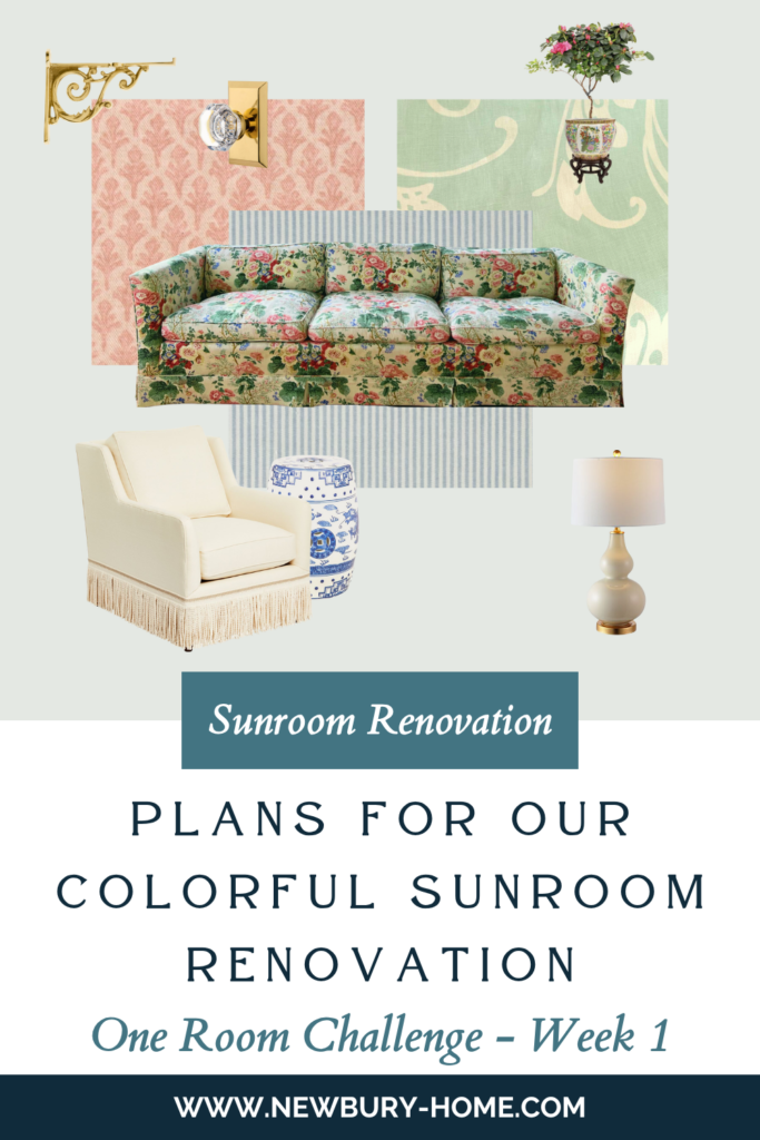 Our Sunroom Renovation Plans - One Room Challenge - Week 1 - Newbury Home