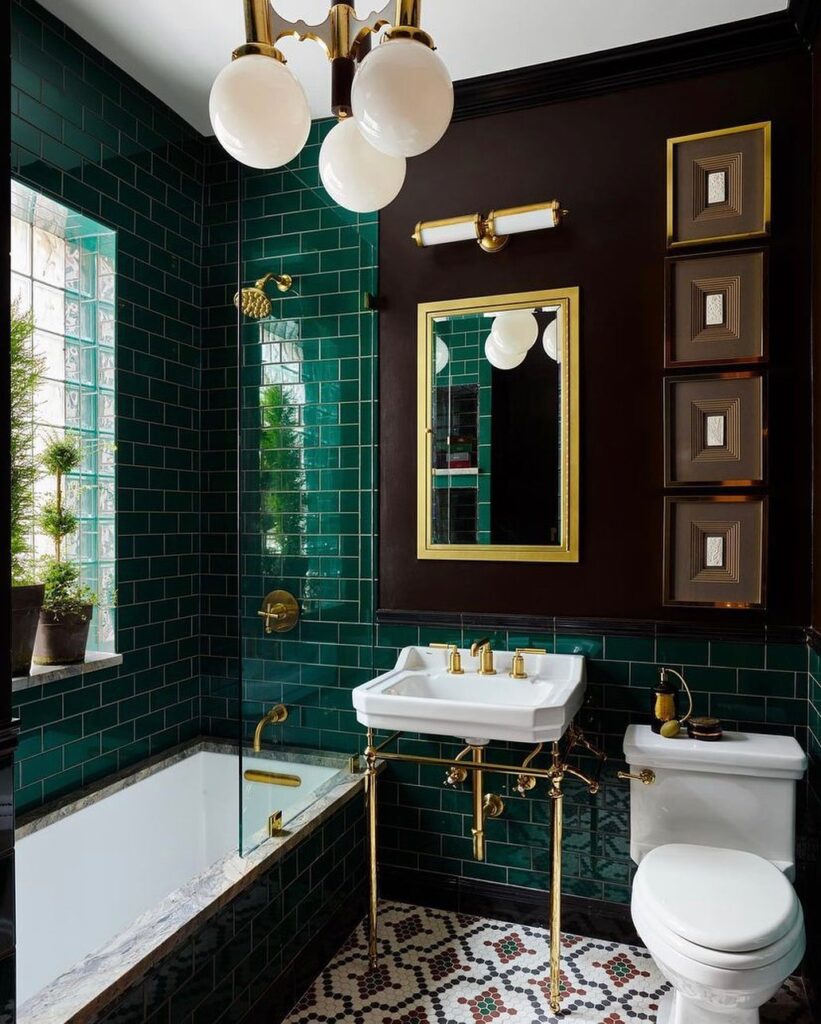 How to Style a Dark Green Bathroom for a Luxurious Look - Newbury Home